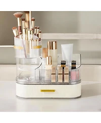 Yigii Large Capacity Makeup Organizer with 360° Silent Rotation & Stackable Drawers