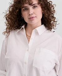 On 34th Trendy Plus Button-Front Shirt, Macy's Exclusive