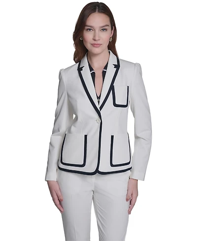 Tommy Hilfiger Women's One-Button Framed Blazer