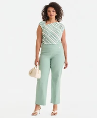 I.n.c. International Concepts Plus Mid-Rise Pull-On Straight-Leg Pants