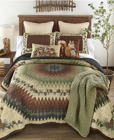 Donna Sharp Pine Circle 3-Pc. Quilt Set, Queen