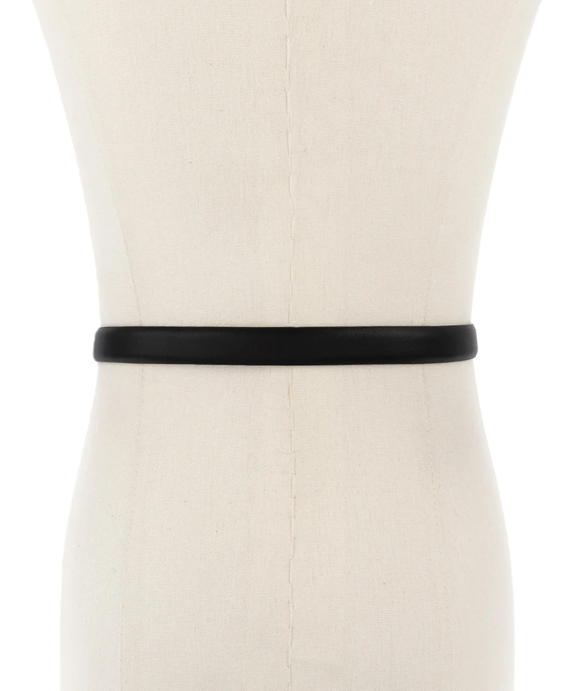 Michael Kors Bubble Plaque Leather Belt