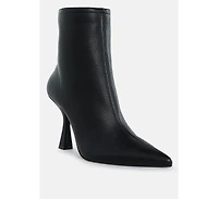 Farnak Pleather Pointed Toe Ankle Boots