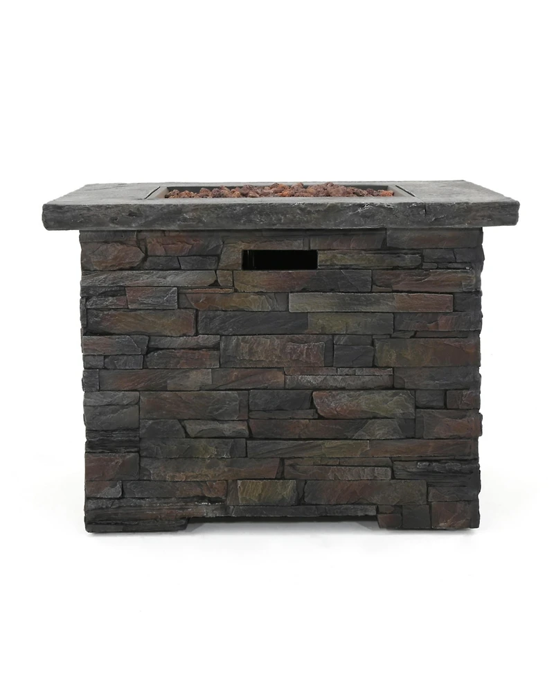 Flynama 35" Square Mgo Fire Pit - 40000 Btu.