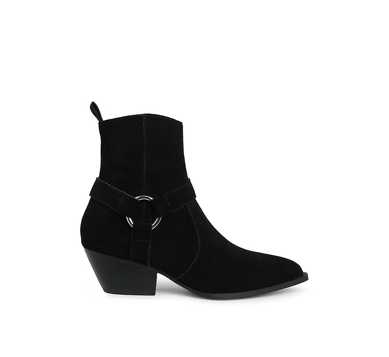 Jockey Harness Detail Ankle Boots