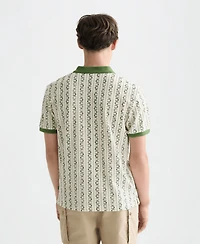 Scotch & Soda Men's Micro-Printed Regular-Fit Polo Shirt