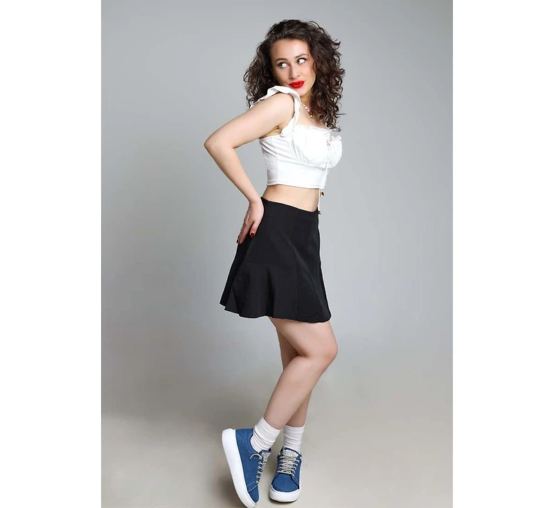 ena rhinestone embellished denim sneakers