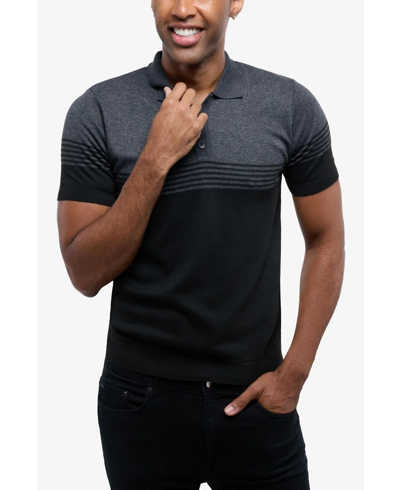 Spring + Mercer Men's Short Sleeve Sweater Polo