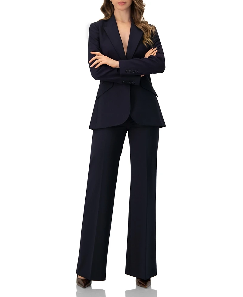 Ivonne Women's Tailored One-Button Blazer