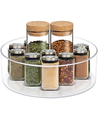 Sorbus 2 Pack Clear Lazy Susan Bins - Versatile for Pantry, Fridge, and Bathroom Storage