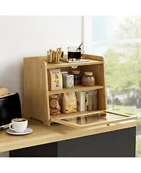 Yigii Bamboo Bread Box: Modern Design, Versatile Storage
