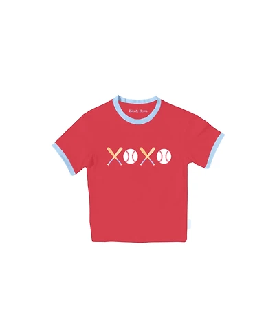 Bits & Bows Toddler Boys Xo Baseball T-Shirt