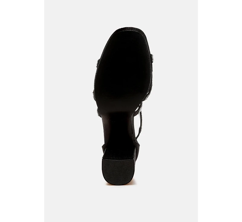 Infatuated Rhinestones Embellished Strappy Sandals