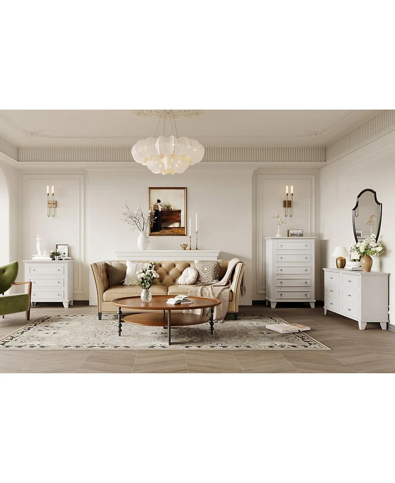 gaomon 5 Drawer Dresser for Bedroom, of Chest with Metal Handles, Tv Stand, Closet Organizers and Storage Clothes