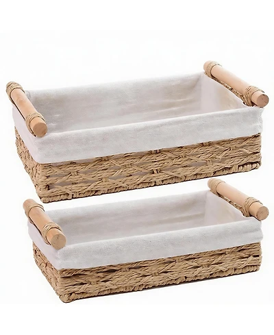 Yigii Handmade Paper Rope Storage Baskets