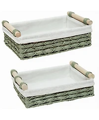 Yigii Handmade Paper Rope Storage Baskets
