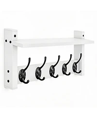 Yigii Elegant Wall Hook with Shelf - Stylish Storage for Coats, Hats, Bags - Durable Design