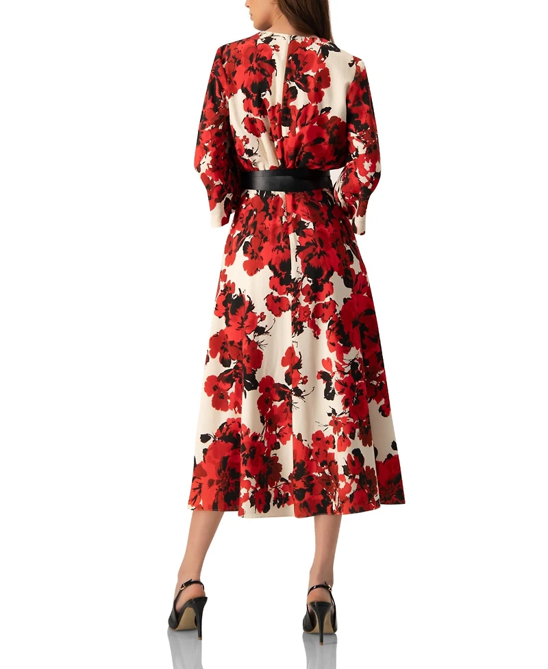 Ivonne Women's Floral Maxi Wrap Dress with Belt