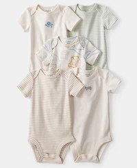 Carter's Baby Boys' Animals Multipack Bodysuits, 5-Pack