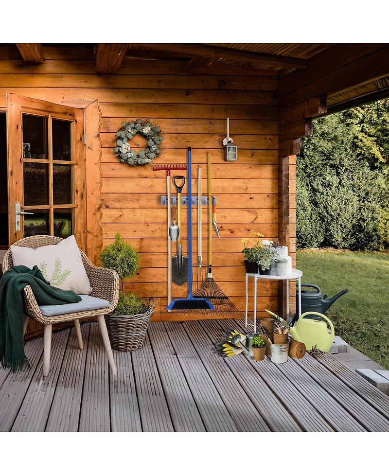 Sorbus 2 Pack 16 Inch Wall-Mounted Garage & Garden Tool Organizer - Holds Up to 11 Items - Ideal for Garage, Shed, Garden