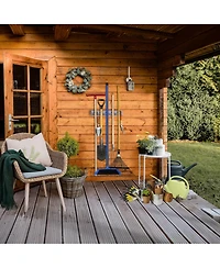 Sorbus 2 Pack 16 Inch Wall-Mounted Garage & Garden Tool Organizer - Holds Up to 11 Items - Ideal for Garage, Shed, Garden