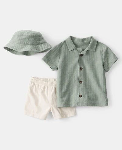 Carter's Baby Boys' Top, Hat and Shorts, 3-Piece Set