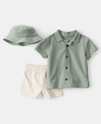 Carter's Baby Boys' Top, Hat and Shorts, 3-Piece Set