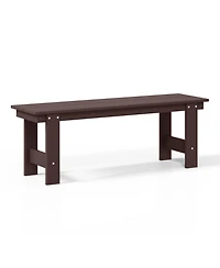 Outdoor Hdpe 48" Modern Backless Patio Bench