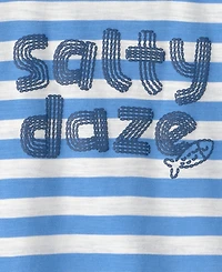 Carter's Boys' Toddler 2T-5T Salty Daze Graphic Striped T-Shirt