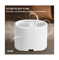 Aostirmotor Automatic Pet Water Fountain Cat Bowls, 3000ML/101 oz, White