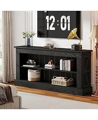 Tribesigns Farmhouse Tv Stand for 70-Inch Tv, 63" Entertainment Center with Storage, Modern Media Console Table