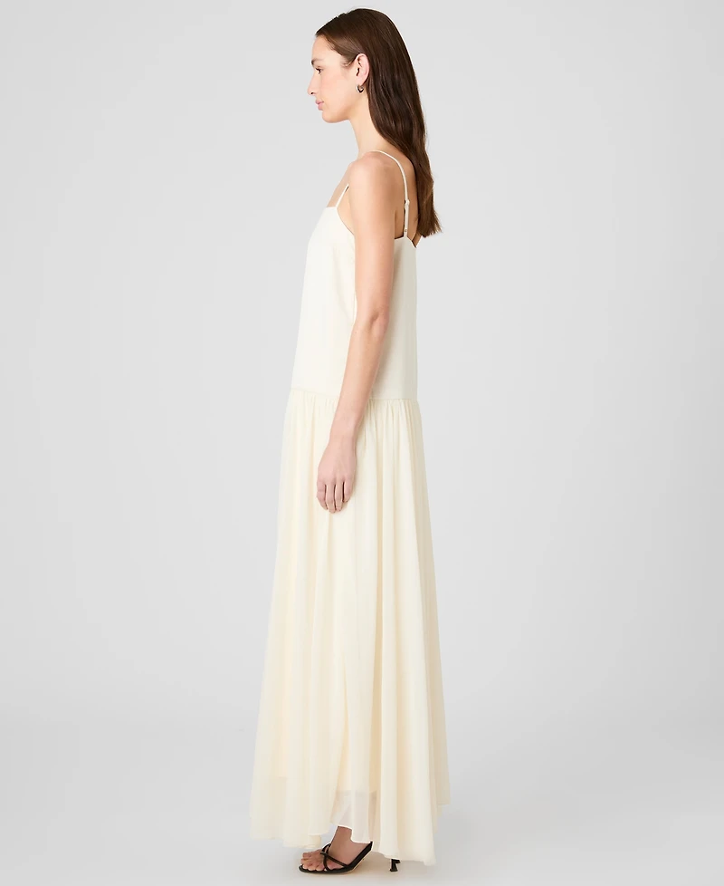 French Connection Women's Marina Silky Square Neck Maxi Dress