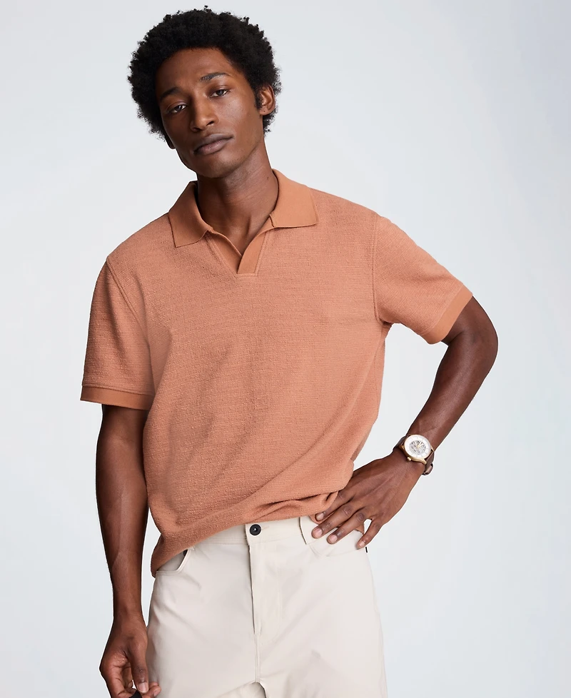 Kenneth Cole Men's Short-Sleeve Point Collar T-Shirt