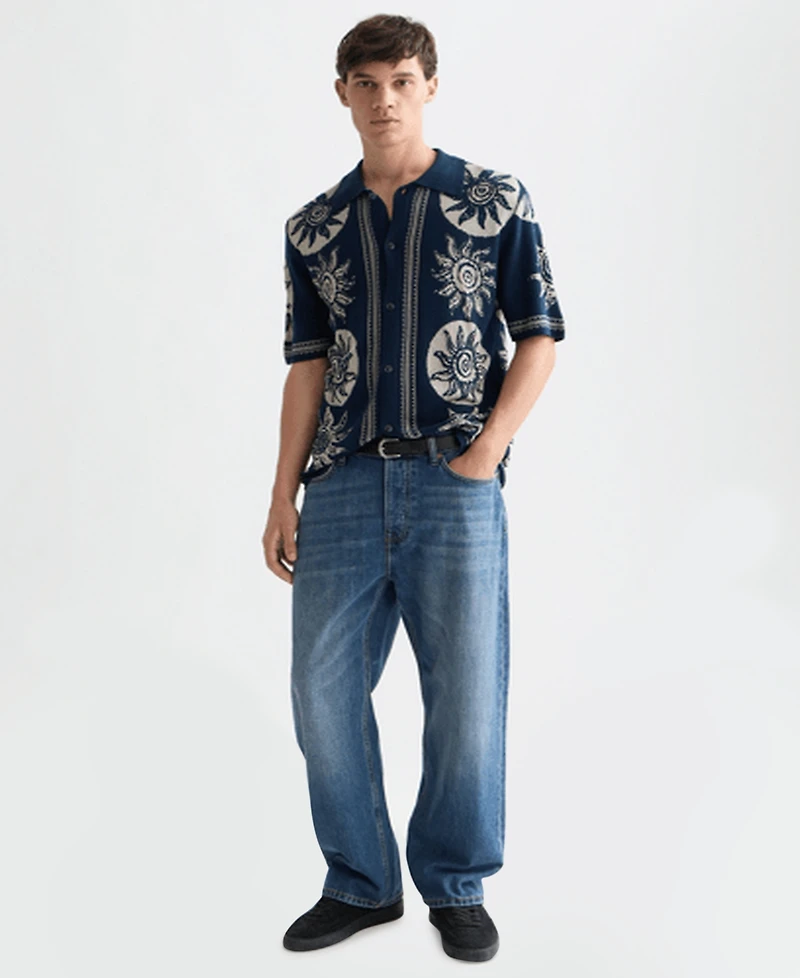 Scotch & Soda Men's Jacquard Short-Sleeve Shirt