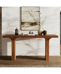 Tribesigns Solid Wood Console Table, 59" Long Rectangular Sofa Table Behind The Couch, Farmhouse Entryway Table