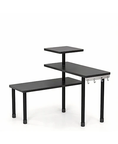 Yigii Adjustable 3-Tier White Bathroom Organizer for Makeup and Vanity