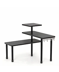 Yigii Adjustable 3-Tier White Bathroom Organizer for Makeup and Vanity