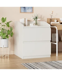 Gaomon Modern Handle-Free 2-Drawer Nightstand with Storage for Bedroom or Office