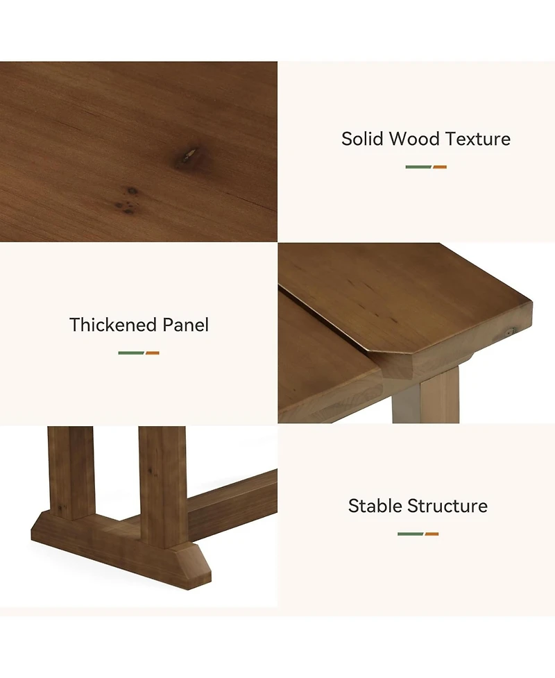 Tribesigns 59" Farmhouse Entryway Bench, Bed Seat