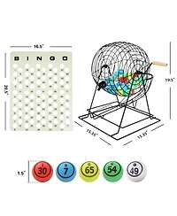 Gse Games & Sports Expert Bingo Game Set with Jumbo Cage and 1.5" Ping Pong Balls, Plastic Master Board