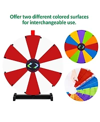 Yescom WinSpin 24" Pop Up Display Tabletop Prize Wheel Red & White Trade Show Display Spinning Wheel 12 Slots for Outdoor Booths Exhibition Event