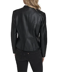 Cole Haan Women's Stand Collar Racer Jacket