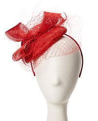 August Hats Sinamay Bow Net Fascinator Hat