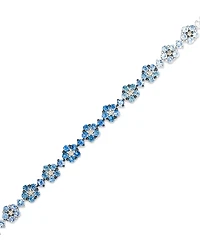 Le Vian White Sapphire (57/100 ct. t.w.), Sapphire Ombre (5 ct. t.w.) & Diamond (7/20) Bracelet in 14k Vanilla Gold