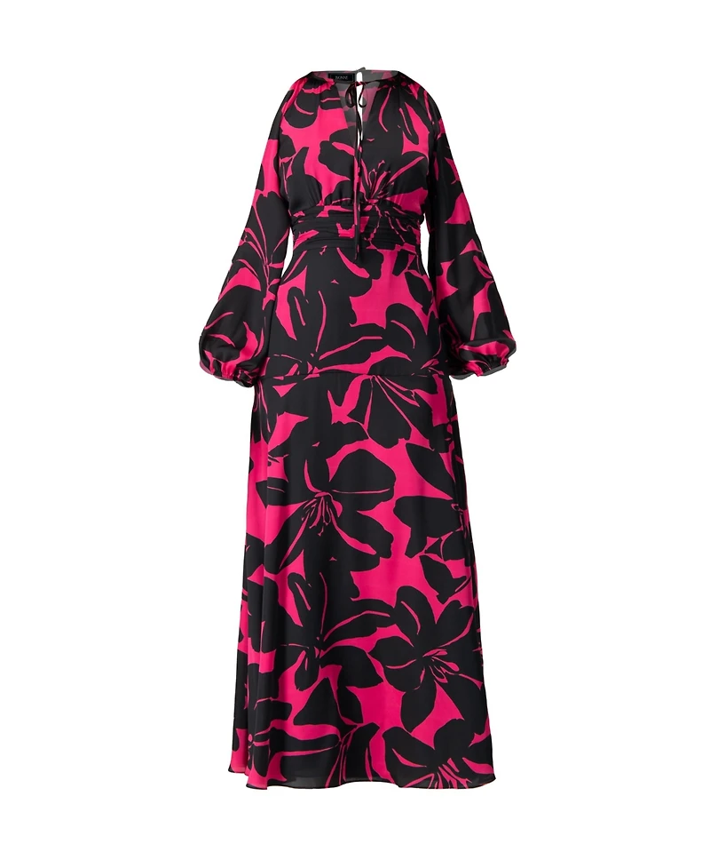 Ivonne Women's Off-Shoulder Long Sleeve Maxi Dress