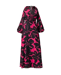 Ivonne Women's Off-Shoulder Long Sleeve Maxi Dress