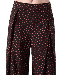 Ivonne Women's Wide-Leg Polka Dot Pants