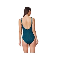 Profile by Gottex Women's Jolene Textured Square Neck One Piece