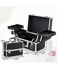 Yigii 6-Tier Makeup Organizer with Lockable Travel Case