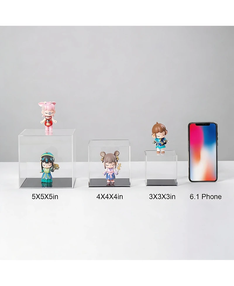 Yigii Clear Acrylic Display Box for Collectibles, Easy Assembly, Multi-functional Storage